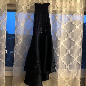 Blue high neck dress from Macy’s. Size 6.